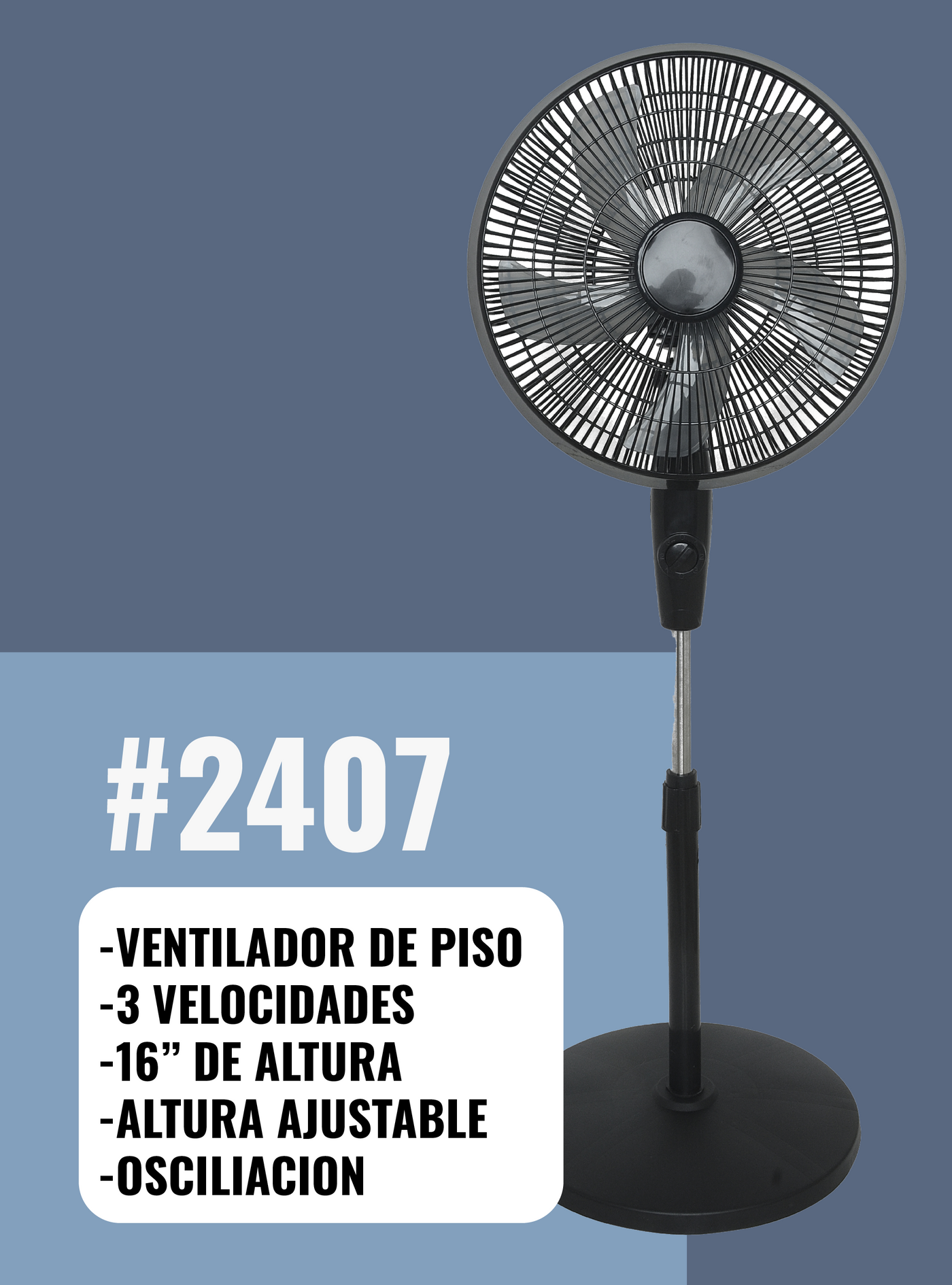 VENTILADOR DE PEDESTAL 16"