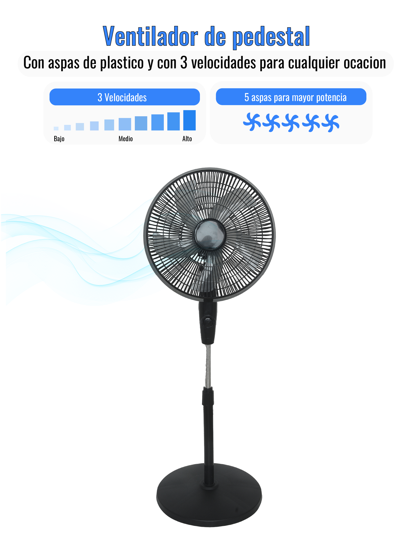 VENTILADOR DE PEDESTAL 16"