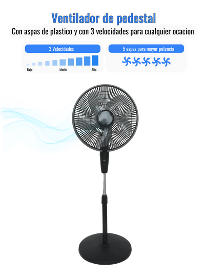 VENTILADOR DE PEDESTAL 16"