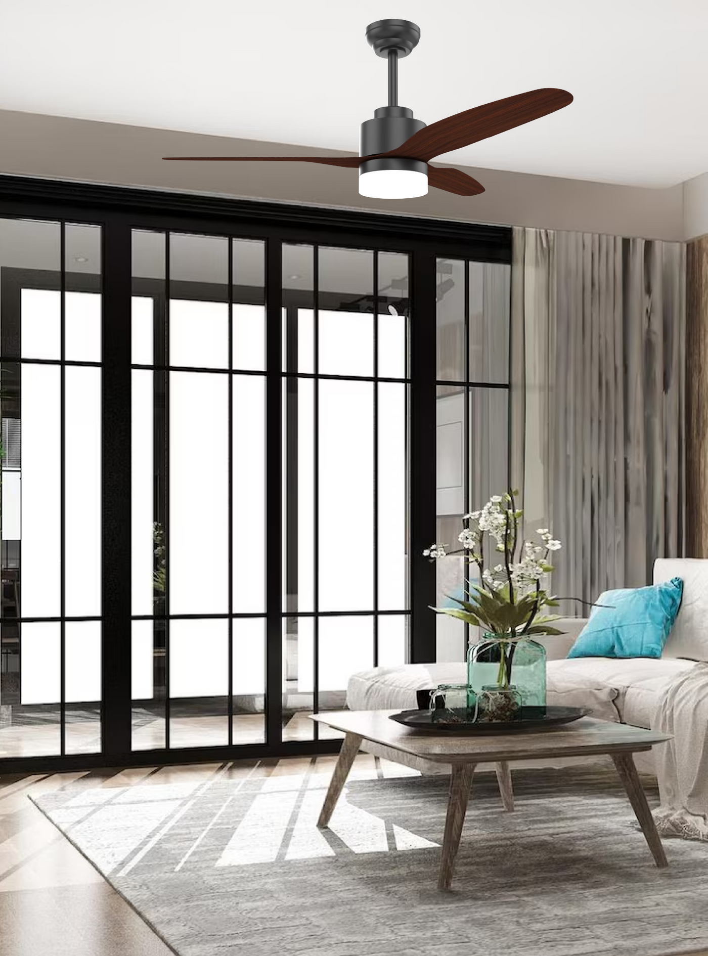 VENTILADOR DE TECHO (NEGRO&WALNUT)