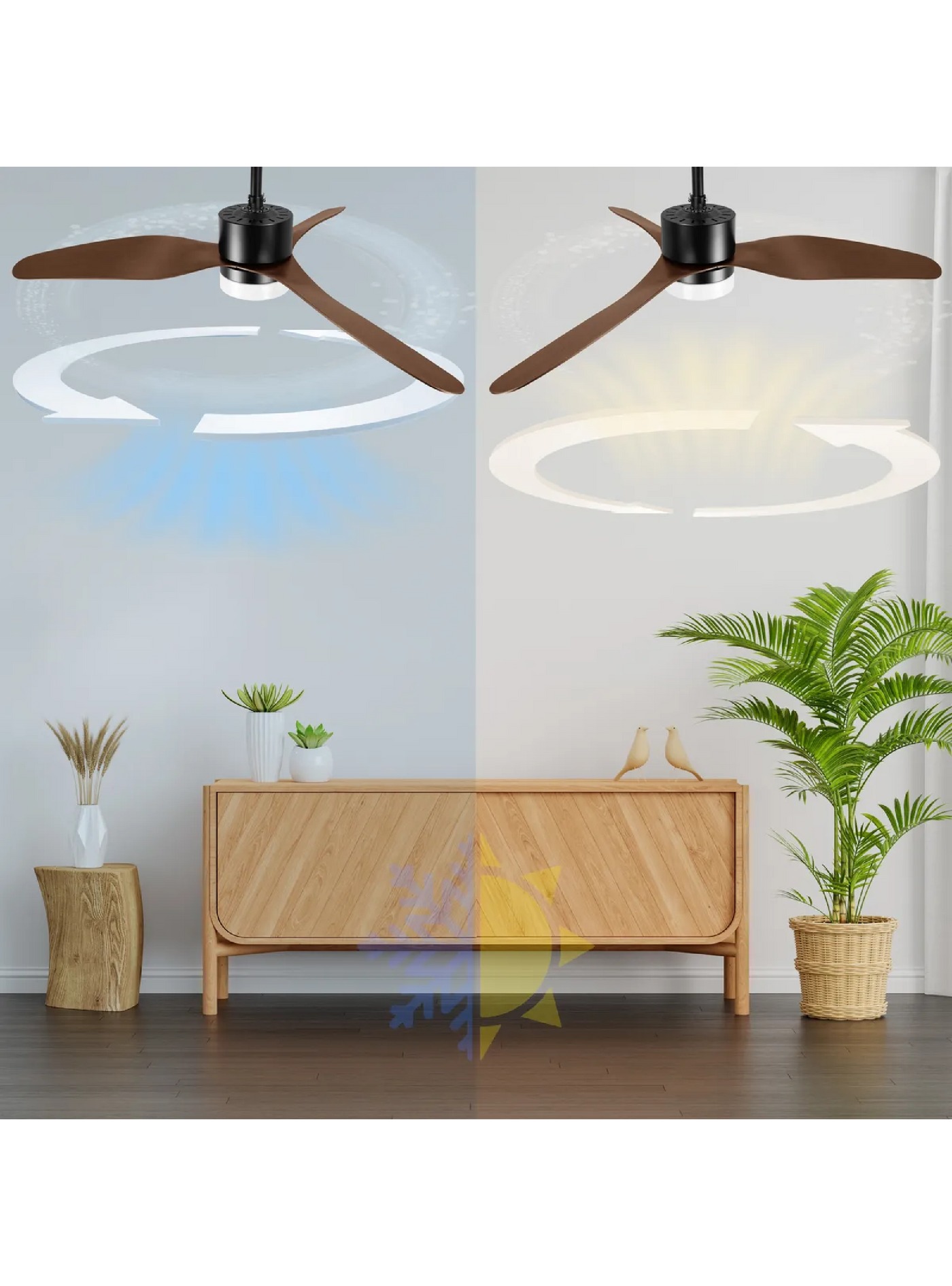 VENTILADOR DE TECHO (NEGRO&WALNUT)