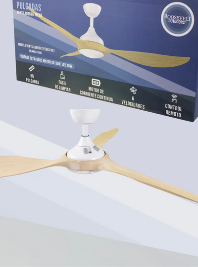 VENTILADOR DE TECHO (BLANCO&OAK)