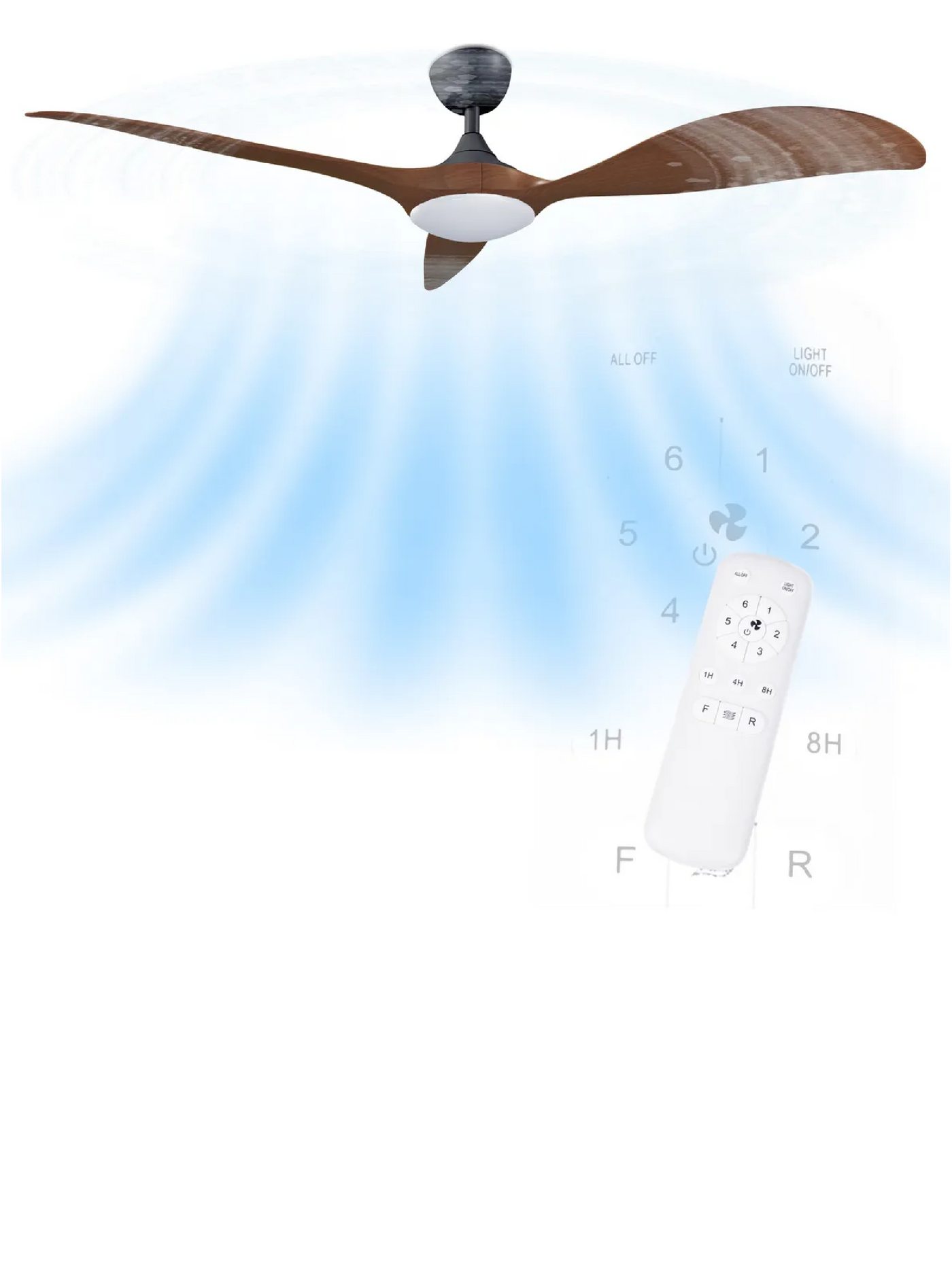 VENTILADOR DE TECHO (NEGRO&WALNUT)