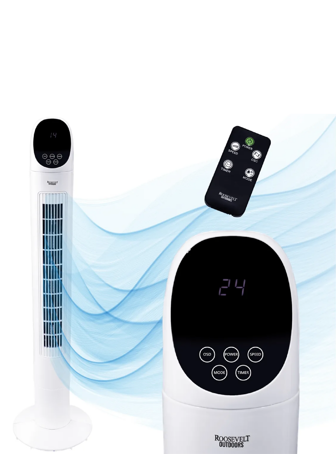 VENTILADOR BLANCO DE TORRE 40"