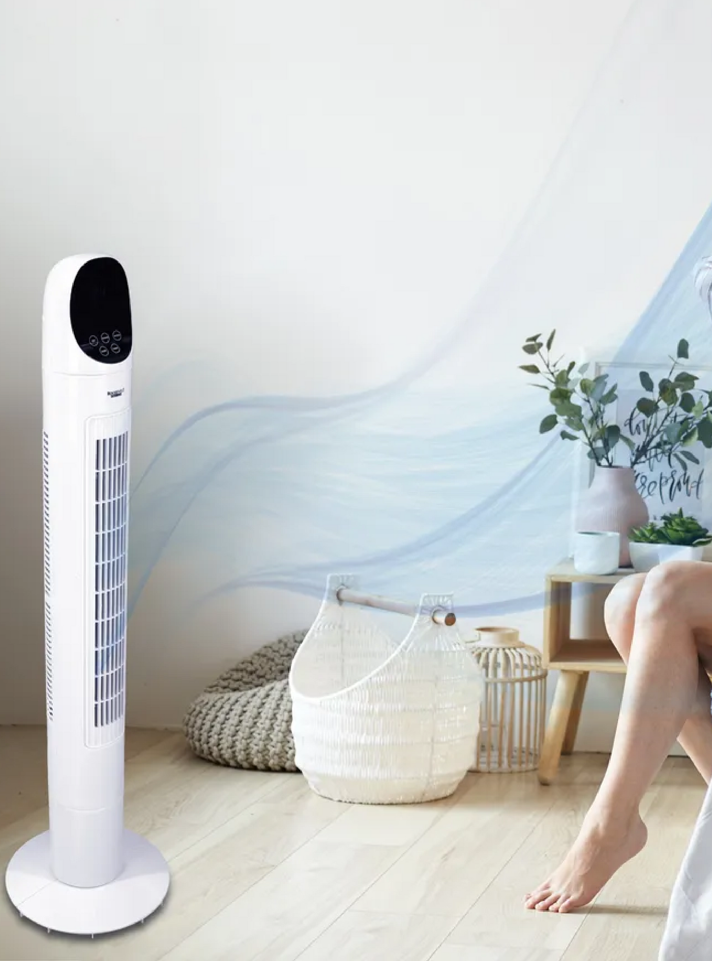 VENTILADOR BLANCO DE TORRE 40"