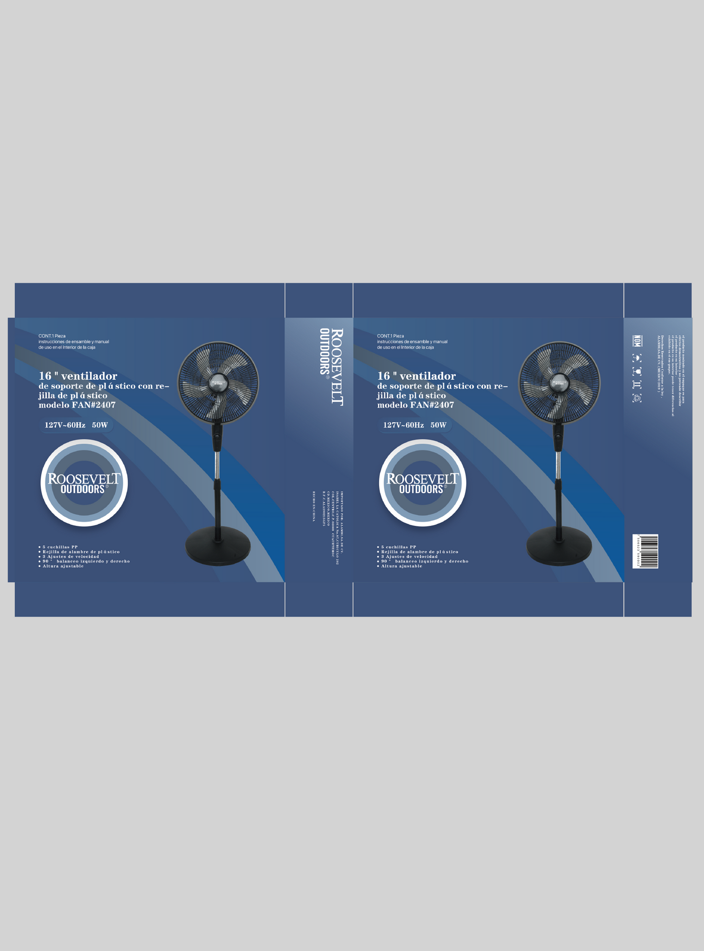 VENTILADOR DE PEDESTAL 16"